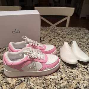 ALO Recovery Mode sneaker- limited time  Pink and White